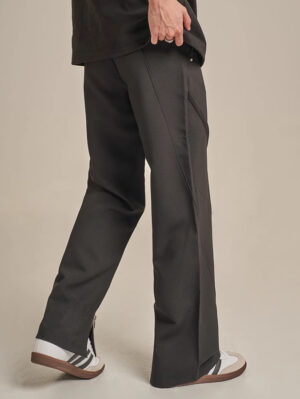 Curved Lines Chino Pants Noir