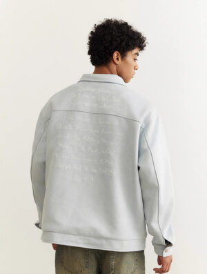 Double-Sided Light Industrial Baby Blue Jacket