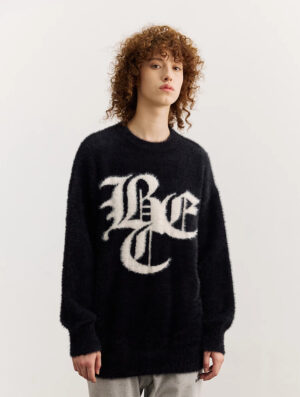 Sweater BlackofExit Club Old English Lettering Black