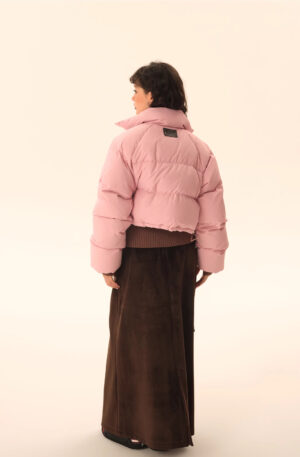 Puffer Jacket Short Cut Inflated Pink