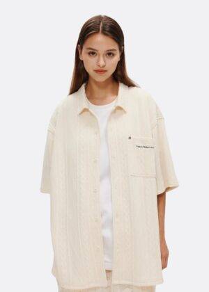 Shirt Future Pattern Summer Season Cream