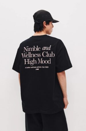 Oversized T-shirt Wellness Club 1829 Noir