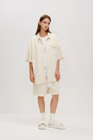 Shirt Future Pattern Summer Season Cream