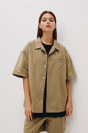 Industrial Baggy Shirt Aways Moving Beige