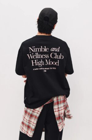 Oversized T-shirt Wellness Club 1829 Noir