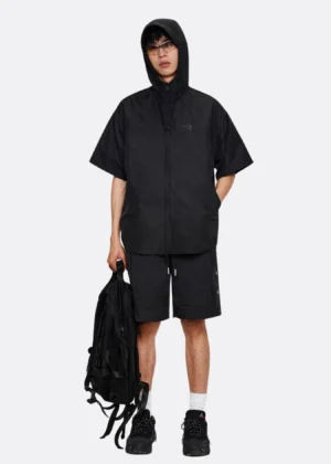 Windbreaker Black on Black Triple Logo Tech
