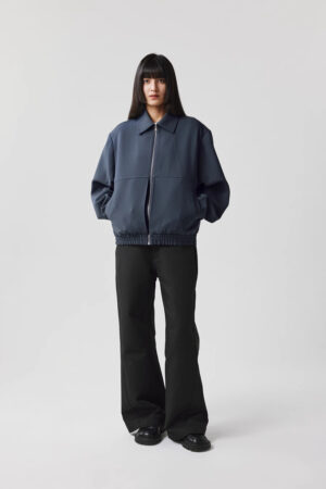 Light Baggy Jacket Simple Era Dark Blue