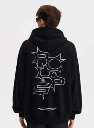 Hoodie PCLP Spikes Outline Logo Black