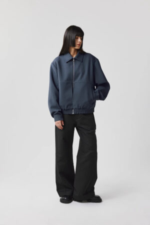 Light Baggy Jacket Simple Era Dark Blue
