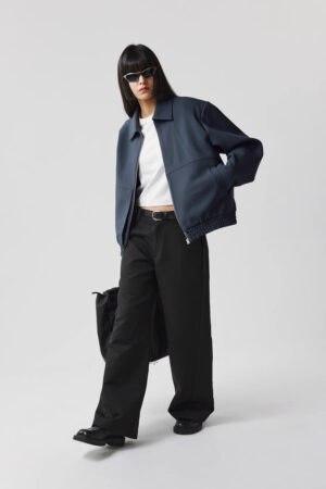 Light Baggy Jacket Simple Era Dark Blue