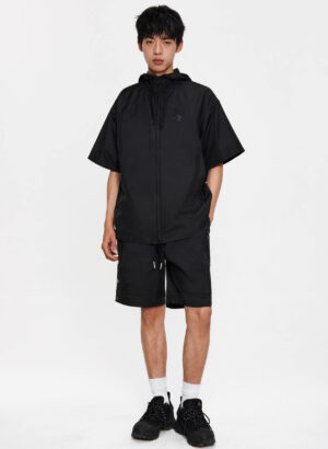 Windbreaker Black on Black Triple Logo Tech