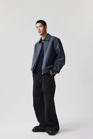 Light Baggy Jacket Simple Era Dark Blue