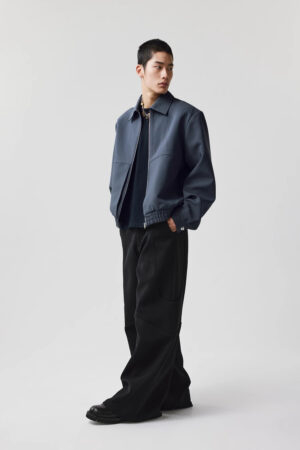 Light Baggy Jacket Simple Era Dark Blue