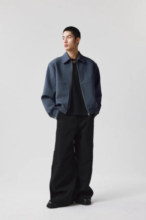 Light Baggy Jacket Simple Era Dark Blue
