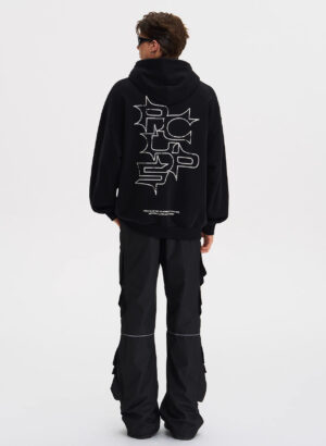 Hoodie PCLP Spikes Outline Logo Black