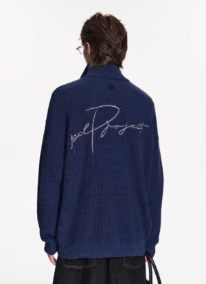 Sweater Full Zip Over PCL Project Patron Embroidered Basic Signature