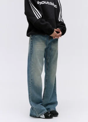 Bootcut Retro Washed Jeans