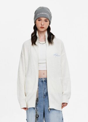 Sweater Full Zip Over PCL Project Patron Embroidered Basic Signature