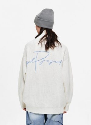 Sweater Full Zip Over PCL Project Patron Embroidered Basic Signature